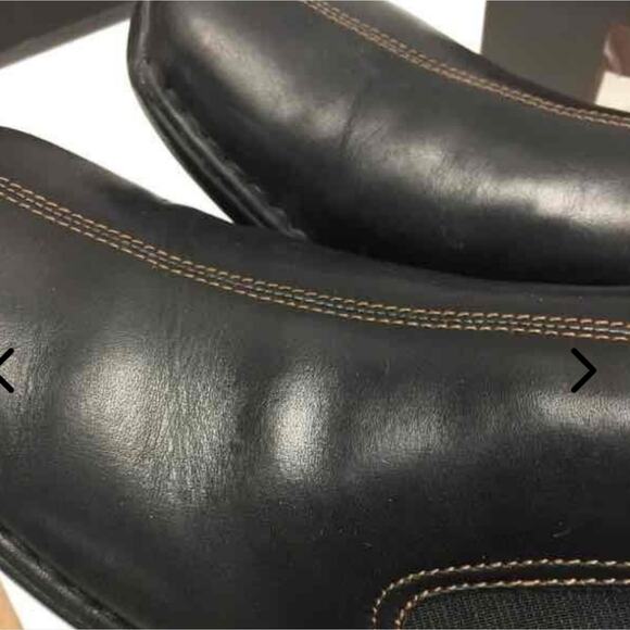 COLE HAAN EUC MENS ALECK BLACK LEATHER SLIPON SHOES. SIZE 8.5 - Picture 10 of 14